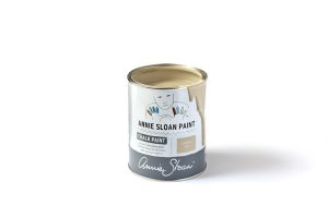 Tin of Chalk Paint in a beige colour