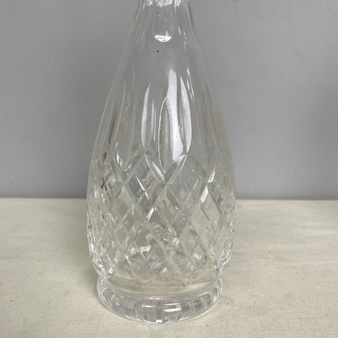 A vintage cut crystal decanter with stopper