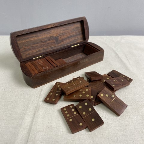 Wooden Dominos Game in Keepsake Box