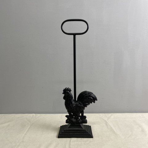 Cast Iron Rooster Doorstop with tall handle