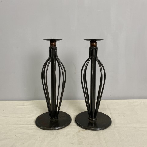 Pair of Industrial Candle Holders