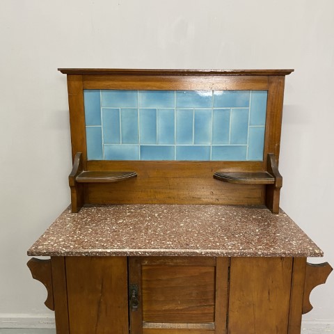 Vintage Tiled Marble Wash Stand