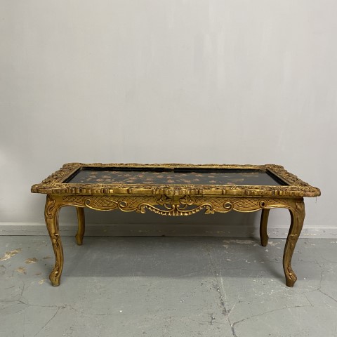 Gold Gilt Chinoiserie Coffee Table