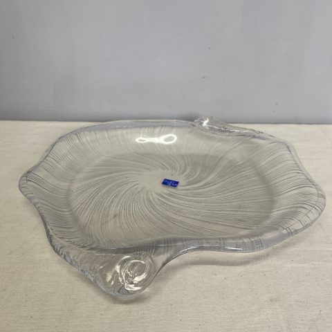 Vintage Japanese Glass Seashell Platter