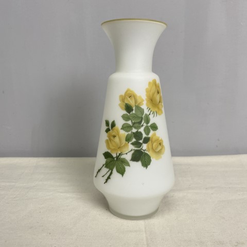 Vintage White And Yellow Floral Vase