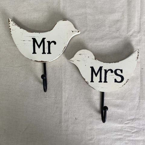'Mr & Mrs' Bird Hooks