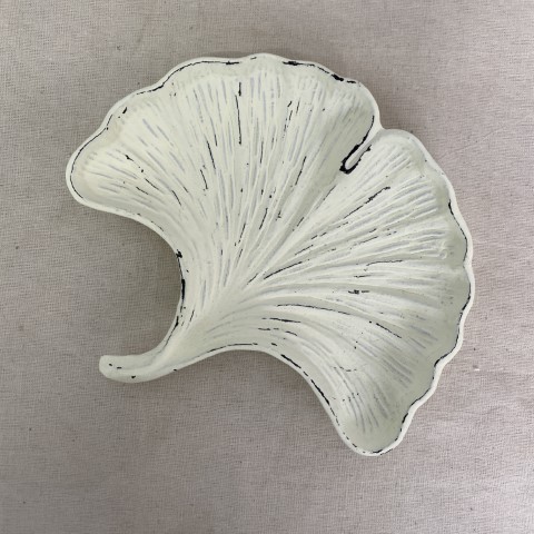 White Gingko Trinket Plate Dish