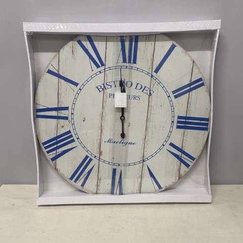 French Style Blue Wall Clock