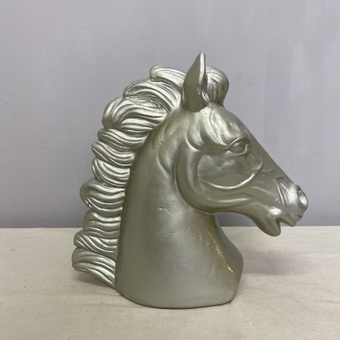 Silver Horse Bust