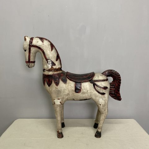 Antique Hand-Painted Wooden Horse