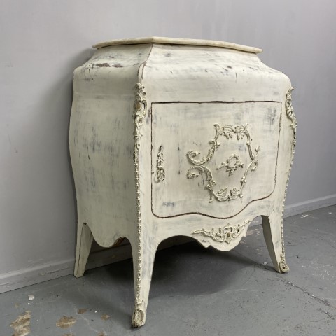 Ornate French Provincial Marble Top Cabinet