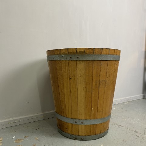 Rustic Wine Barrel Planter