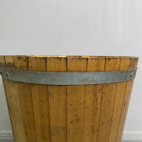 Rustic Wine Barrel Planter