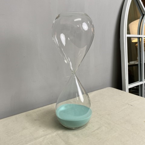 Large Aqua Sand Hour Glass (1 hour)