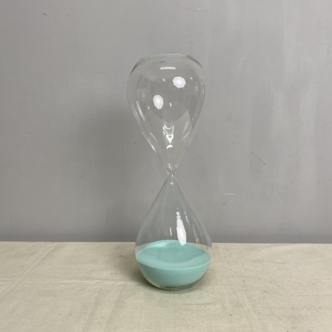 Large Aqua Sand Hour Glass (1 hour)