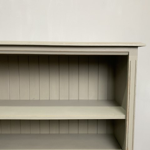 Hand-Painted French Linen Low Bookcase