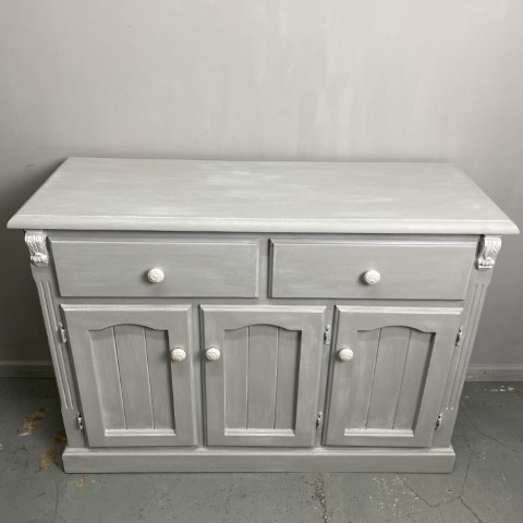 Paris Grey Sideboard with White Wax Finish