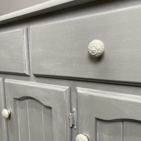 Paris Grey Sideboard with White Wax Finish