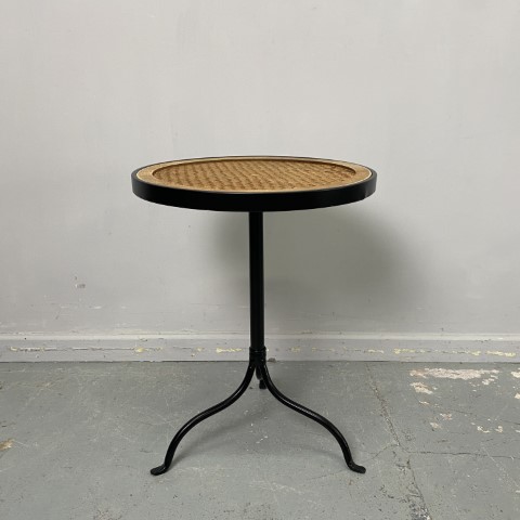 Small Cane Top Side Table