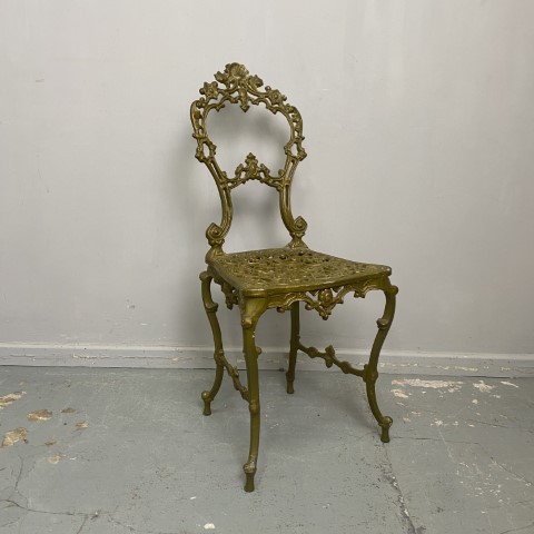 Brass Victorian Parlour Chair