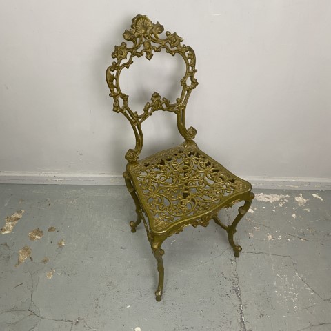 Brass Victorian Parlour Chair