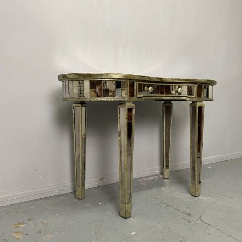 Antiqued Mirrored Console or Desk