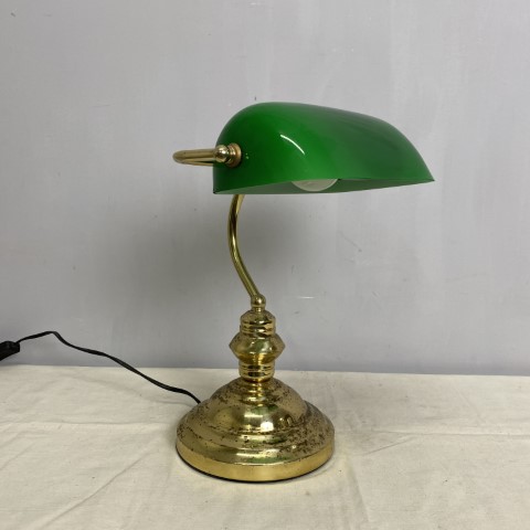 Vintage Green Bankers Lamp