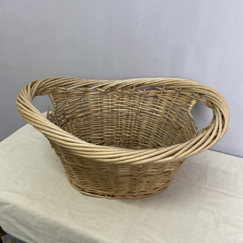 Vintage Cane Laundry Basket