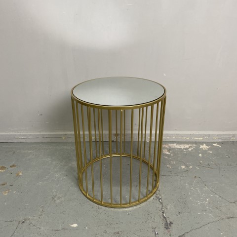 Small Luxe Mirrored Side Table
