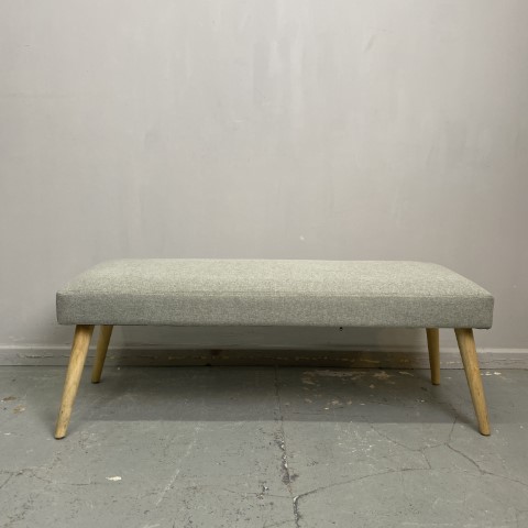 Grey Upholstered Bench Seat