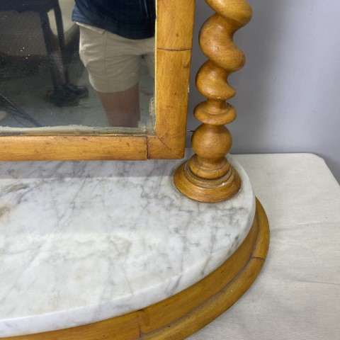 Antique Marble Vanity Mirror