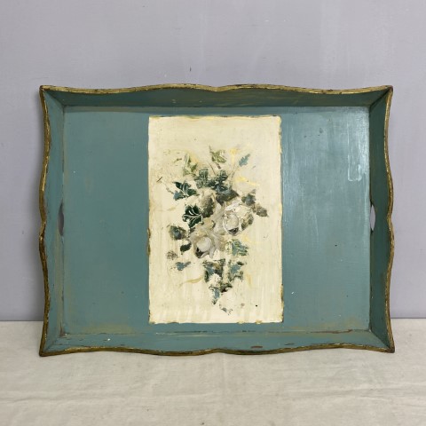 Vintage Hand-Painted Tray