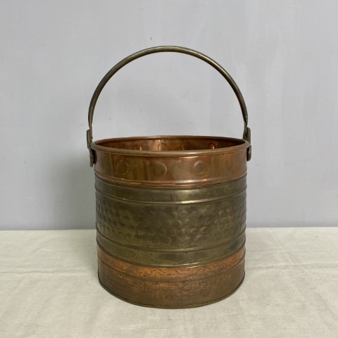 Antique Brass & Copper Bucket