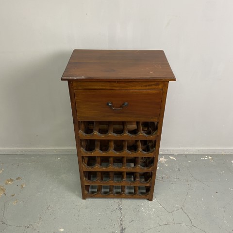 Vintage Timber Wine Rack Cabinet