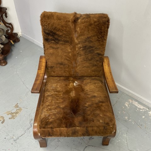 Vintage Cowhide Armchair