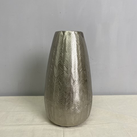Silver Patterned Vase