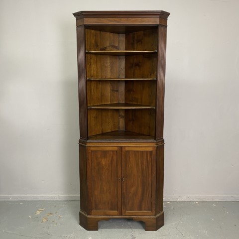 Antique Mahogany Timber Corner Cabinet