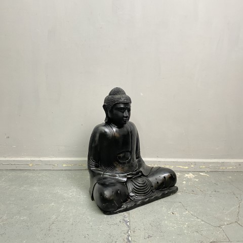 Black Garden Buddha Statue
