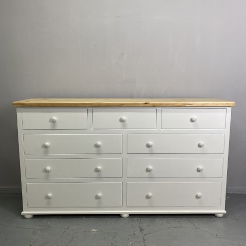 Hand-Painted Pure White Dresser Chest of Drawers Annie Sloan Chalk Paint