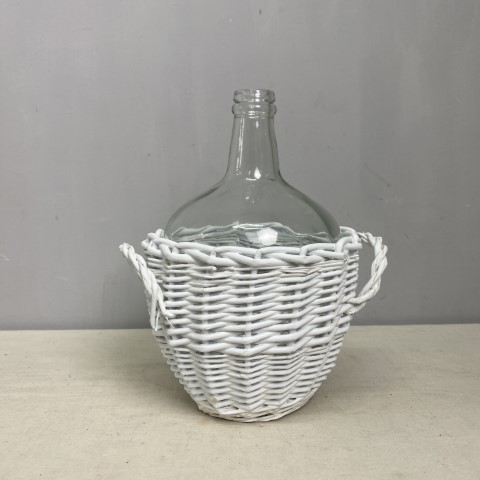 Vintage Style Bottle in Carry Basket