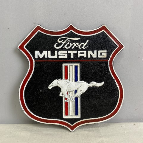 Cast Iron 'Ford Mustang' Wall Plaque
