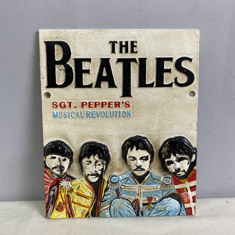 Cast Iron 'The Beatles' Wall Plaque