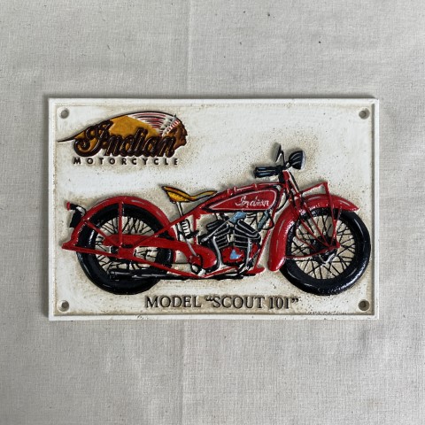 Cast Iron Indian Motorcycles Wall Plaque