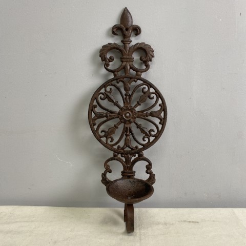Cast Iron Wall Candle Holder