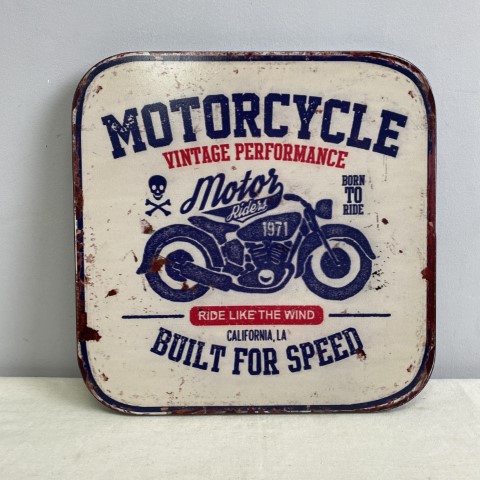Vintage Style Motorcycle Wall Plaque