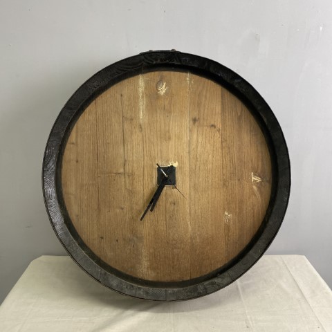 Rustic Wine Barrel Wall Clock