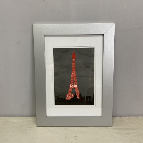 Framed 'Paris' Print in Silver Frame