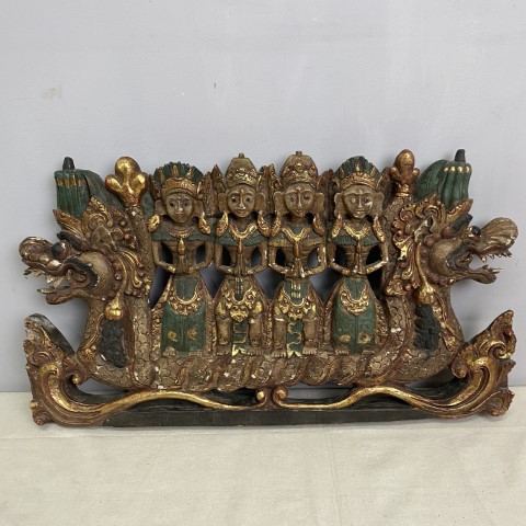 Antique Indonesian Carving Wall Plaque