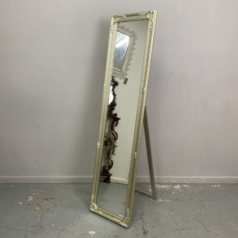 Silver French Provincial Cheval Mirror