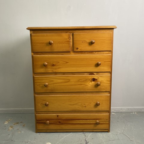 Pine Chest of Drawers Tallboy